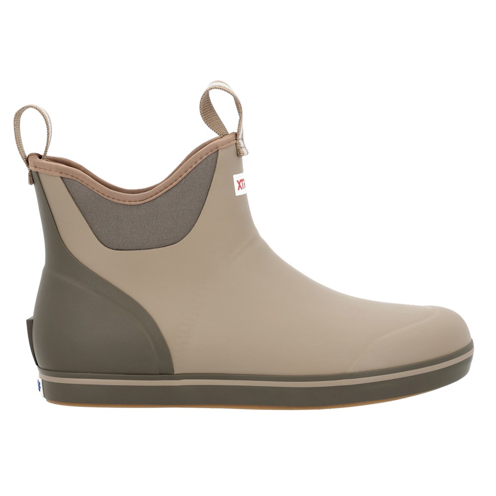Xtratuf Mens Brown Ankle Deck Boots Round Toe Slip On XMAB902