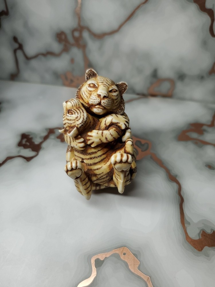 Trinket Box Tiger Cub VTG Harmony Kingdom Of The Same Stripe