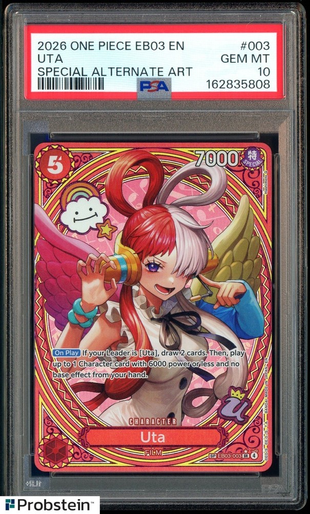2026 One Piece Eb03 Heroines Edition #003 Uta Special Alternate Art Psa 10PROBSTEIN is actively accepting consignments !!
