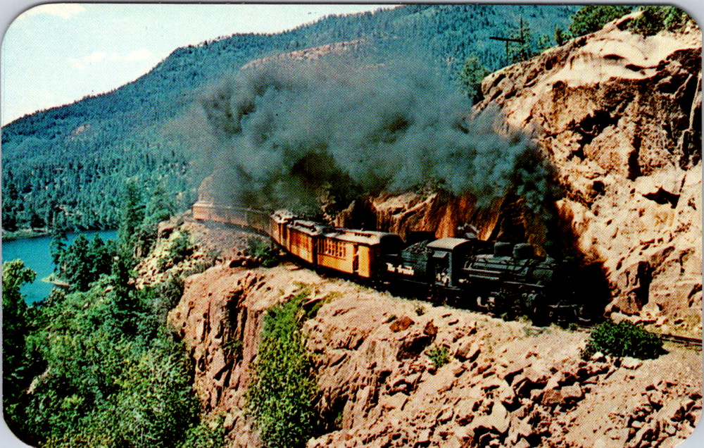 Vintage Postcard Narrow Gauge Train Durango Silverton Colorado