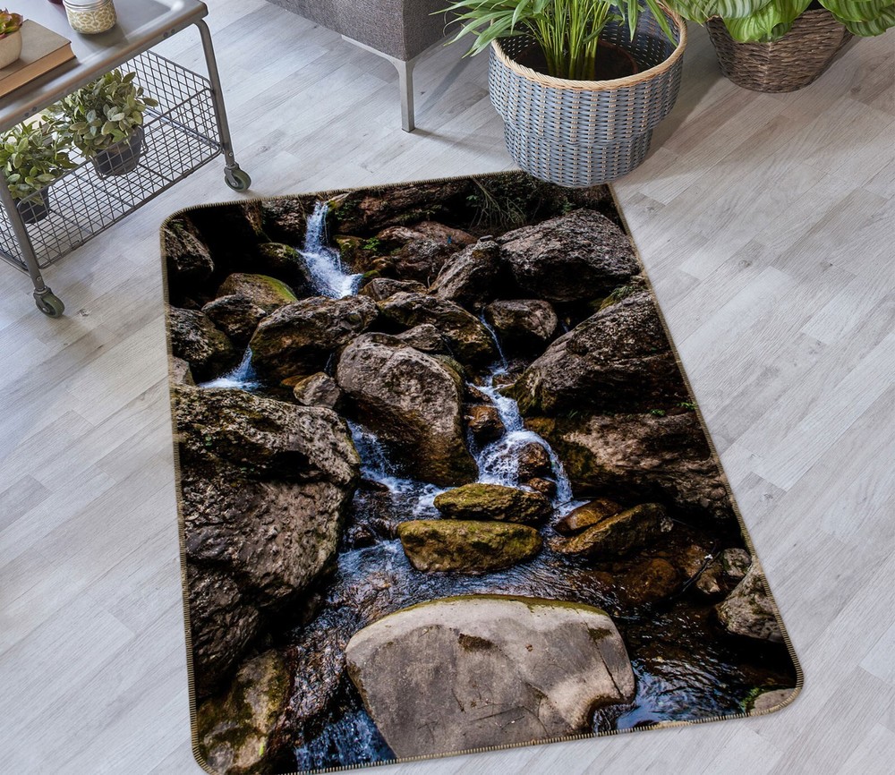 3D Stone River ZHUC2499 Game Non Slip Carpet Mat Photo Carpet Amy