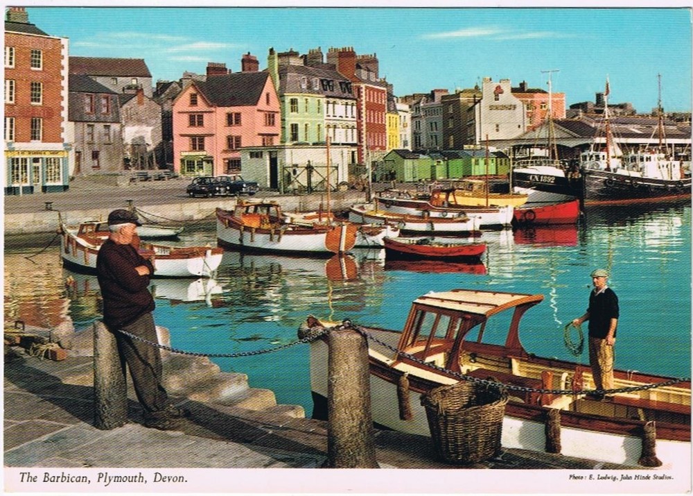 Postcard The Barbican Plymouth Devon England UK