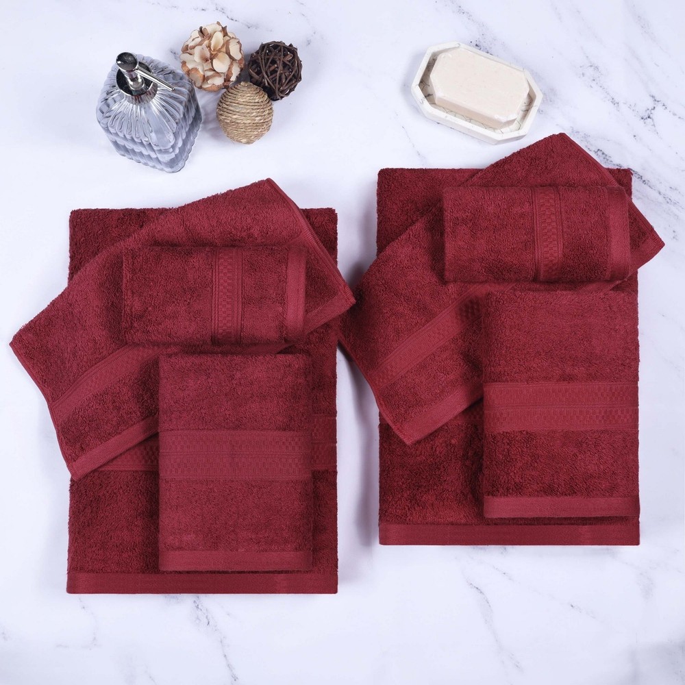 Luxury 8-Piece Bamboo Rayon Bath Towel Set for Spa-Like Softness