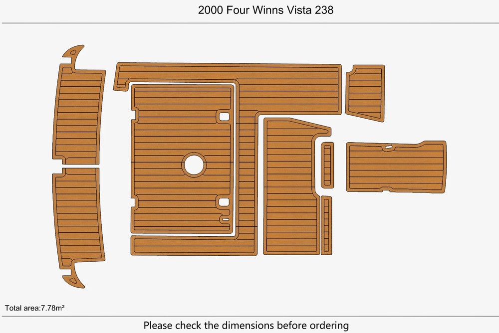 2000 Four Winns Vista 238 Marine teak deck EVA Foam Boat flooring