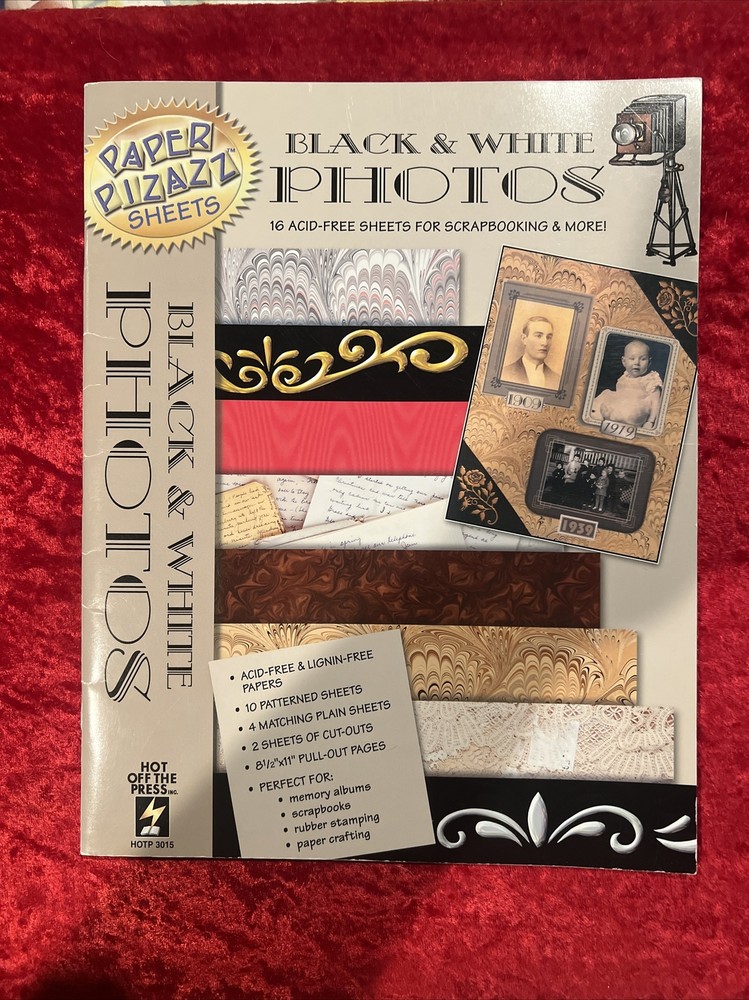1996 Paper Pizazz Sheets Book 16 Acid-Free Sheets for Scrapbooking HOTP 3015-image