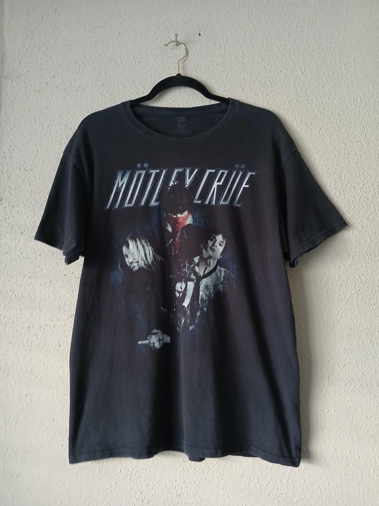 Motley Crue Shirt Mens Large Black Tour 2012 Concert Band Tee Hanes Graphic