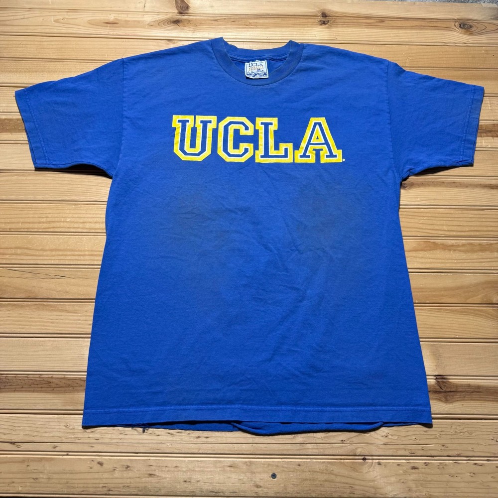 Vintage 90s UCLA Bearwear Originals Collegiate Spell Out Logo T-Shirt USA - XL