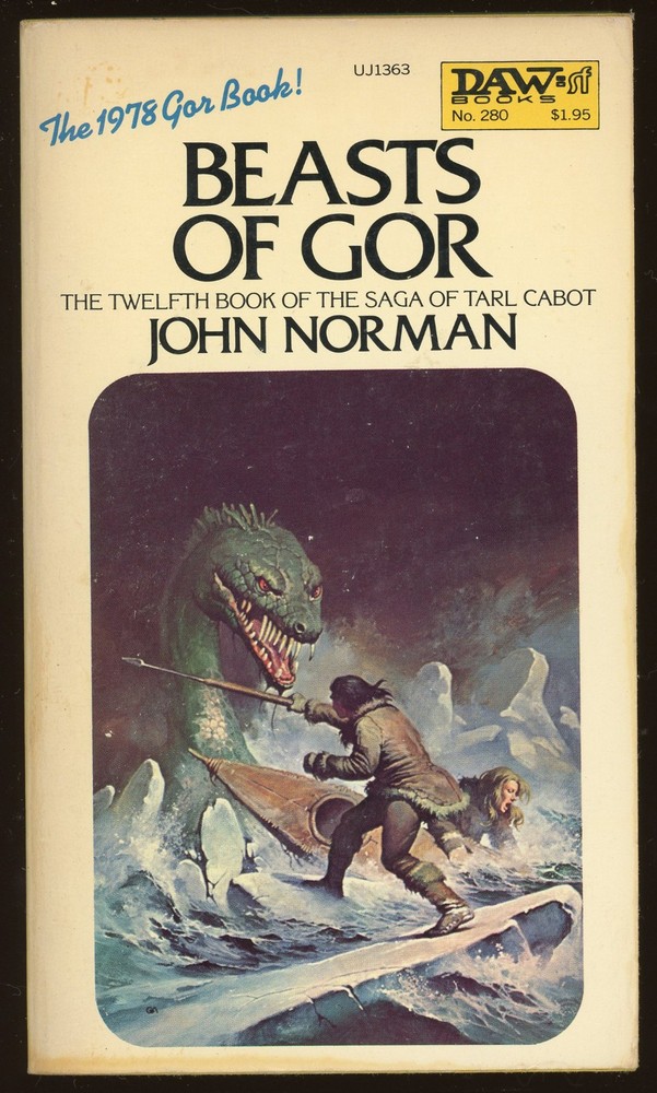 Fiction PB: BEASTS OF GOR by John Norman. 1978. DAW #280. 1st printing.