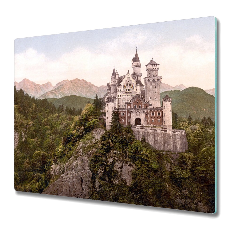 Glass Surface Protector Worktop saver Neuschwanstein Castle Landscape 60x52