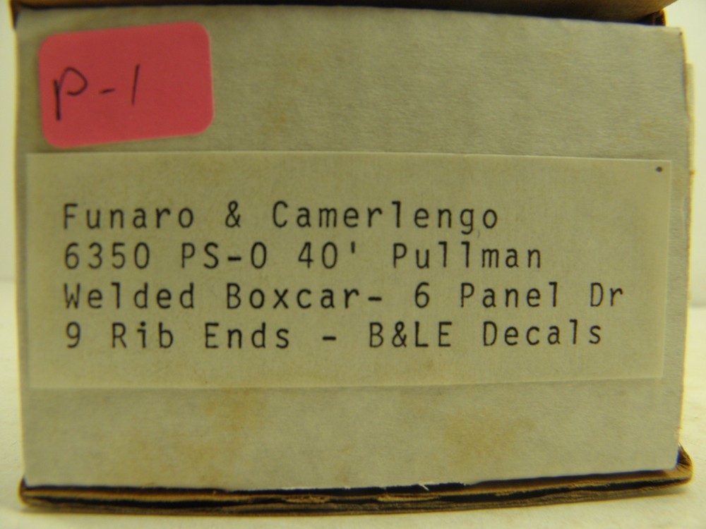Funaro & Camerlengo 6350 - Ps-O 40' Pullman Welded Boxcar -  -Ho Resin Kit