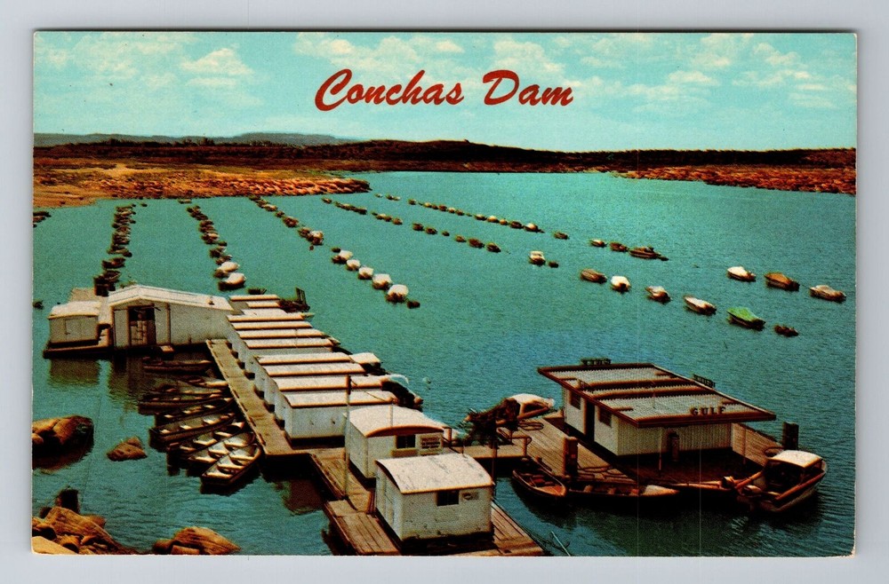Tucumcari NM-New Mexico, Concha's Dam, Antique Vintage Souvenir Postcard