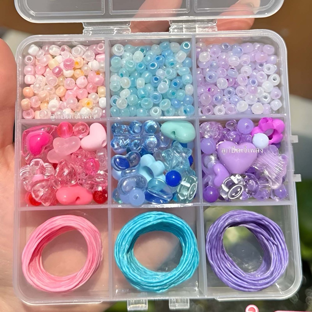 String Bracelet Kit 9hole set – Candle String Set with Beads, Pendants & Box