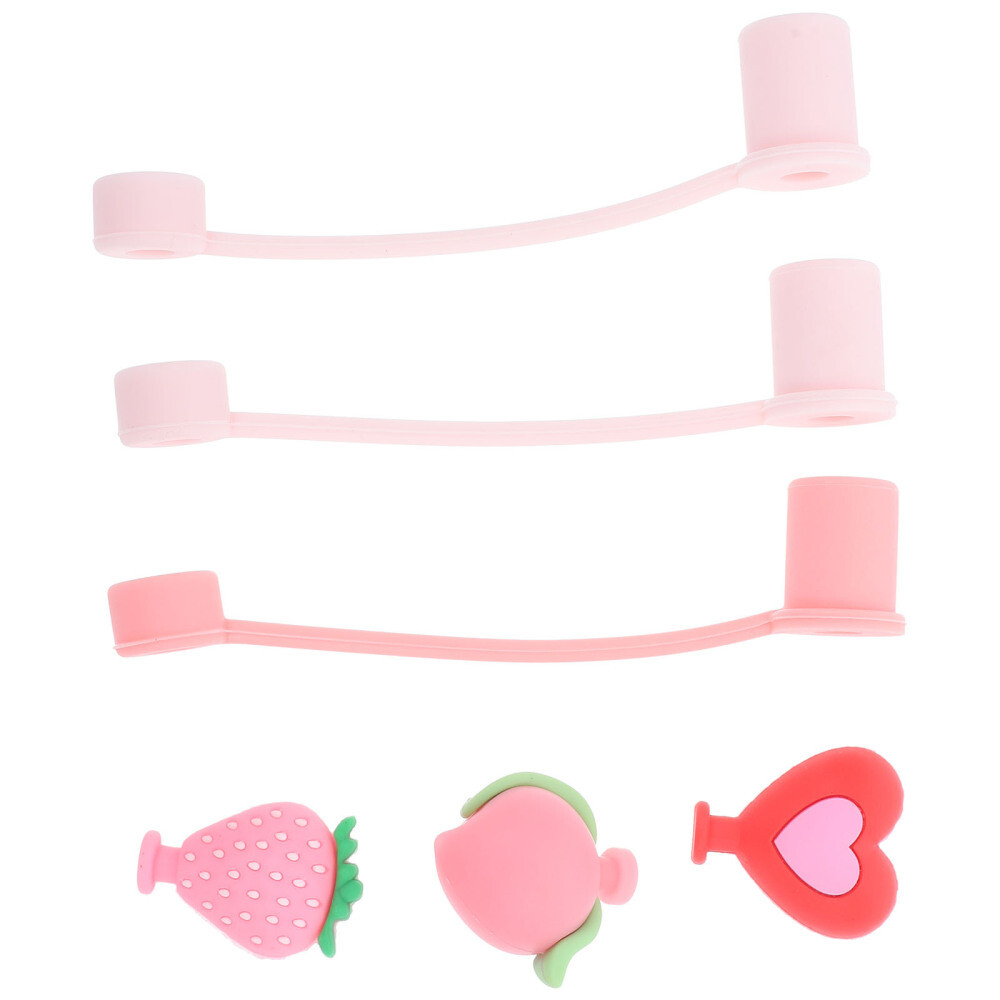 3 Pcs Straw End Protectors Silicone Tip Cover Reusable Straws Cap