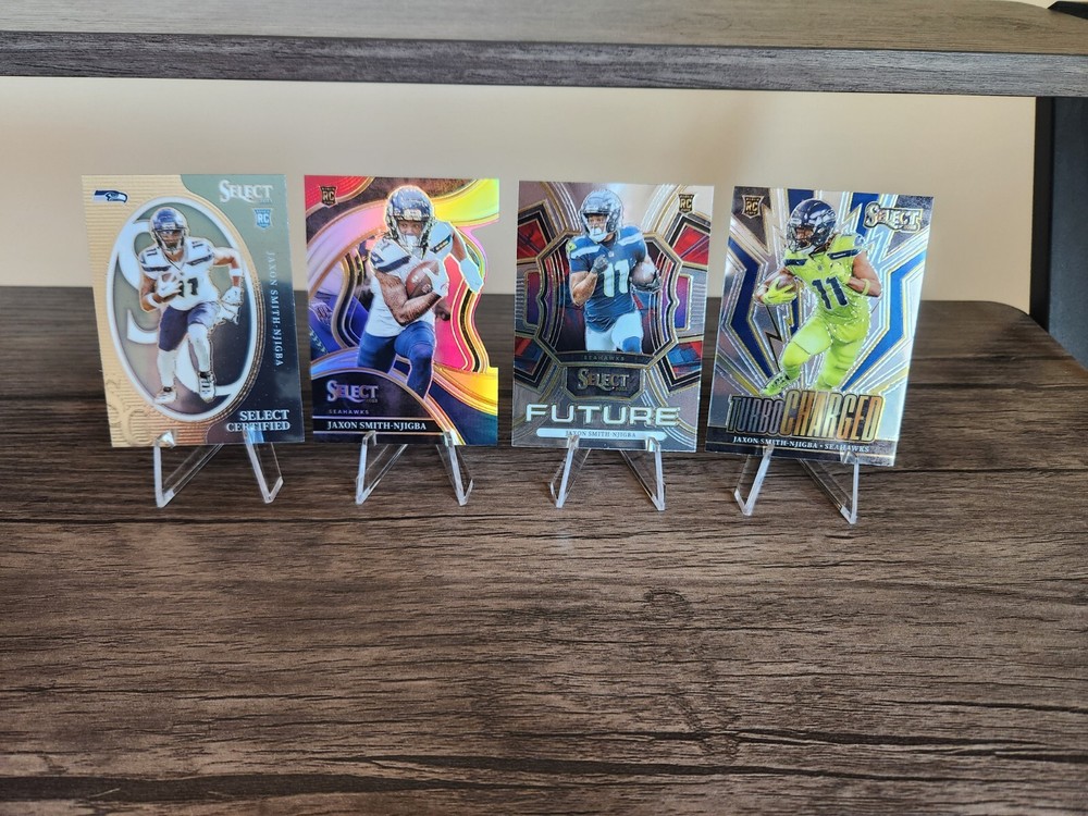 2023 Select Jaxon Smith-Njigba Club Level Red/Yellow Die Cut, Future Seahawks RC