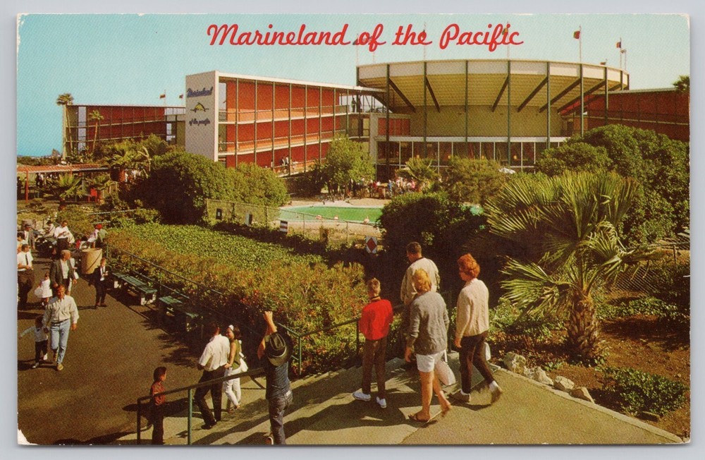 Rancho Palos Verdes CA, Oceanarium Marineland of the Pacific, Vintage Postcard