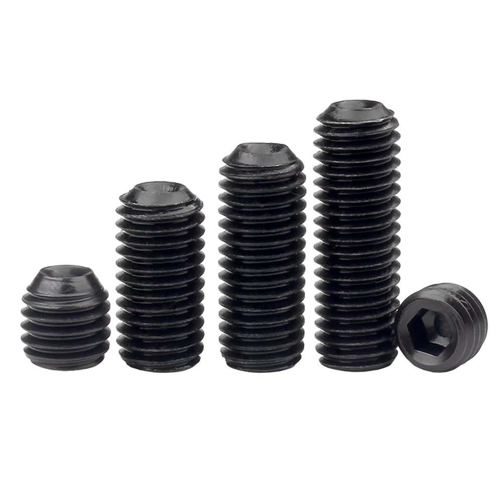 M3 M4 M5 A2 STAINLESS GRUB SCREWS CUP POINT HEX SOCKET SET SCREW BLACK DIN 916