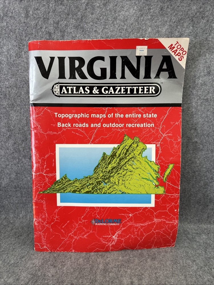 Virginia Atlas & Gazetteer by Delorme Publishing Company: Used