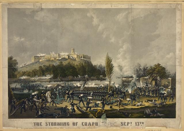 Photo:The storming of Chapultepec Sept. 13th 1847 Mexican War