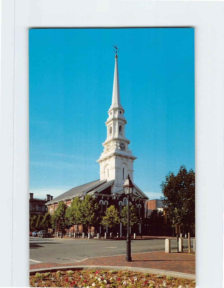 Postcard North Congregational Church Market Square New Hampshire USA