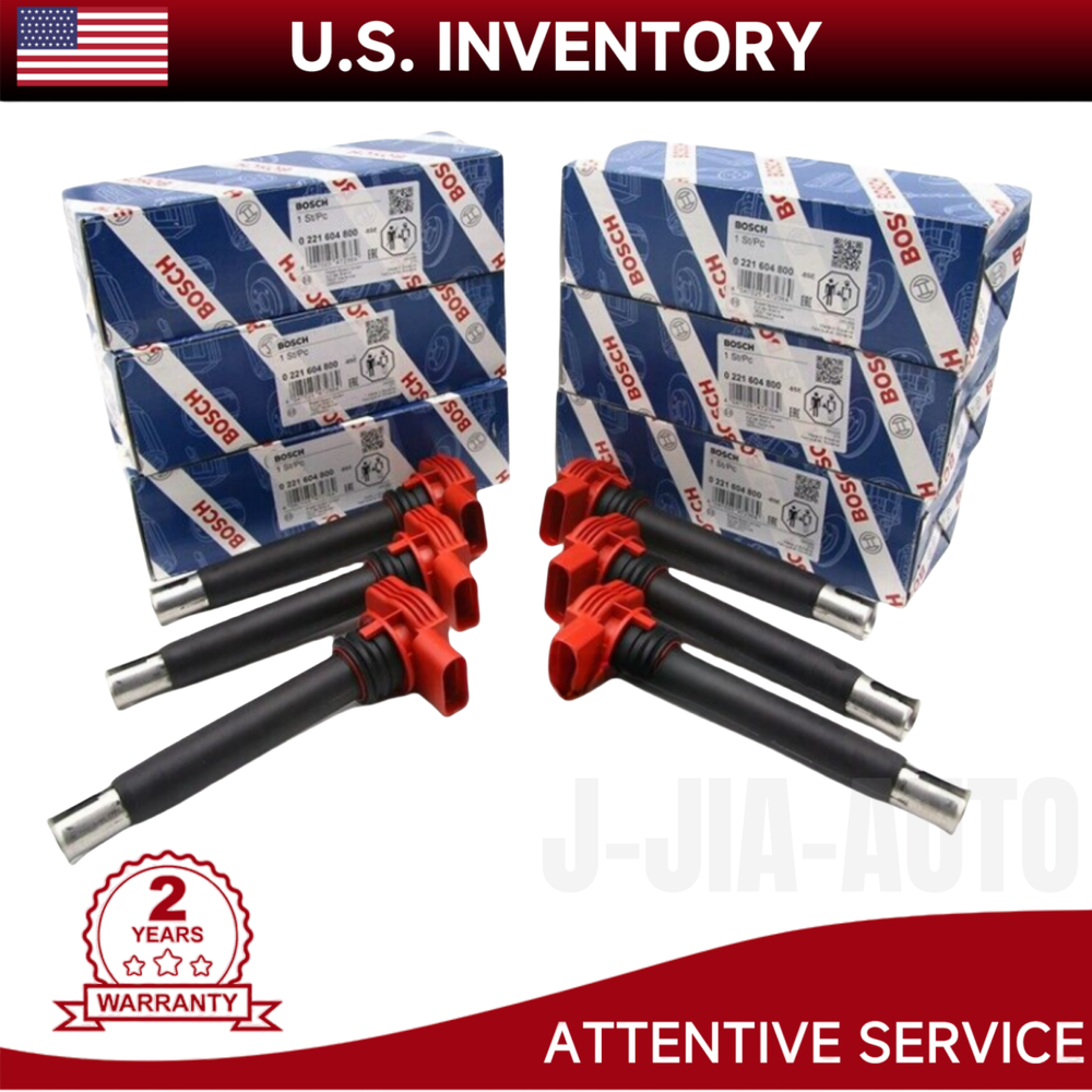 Bosch 6PCS Ignition Coil For Audi A4 A5 A6 Q5 Q7 Porsche VW Touareg 06E905115C