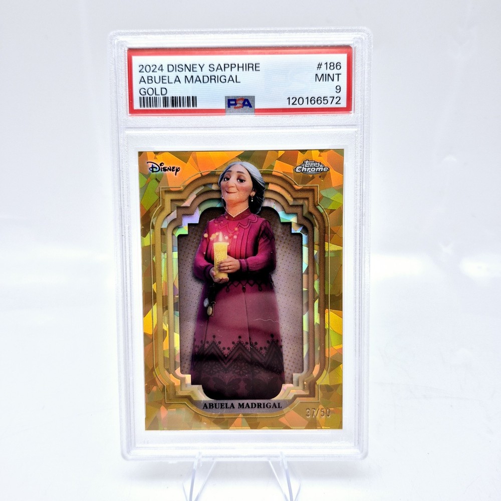 2024 Topps Chrome Disney Sapphire Abuela Madrigal #186 PSA 9 Gold /50-image