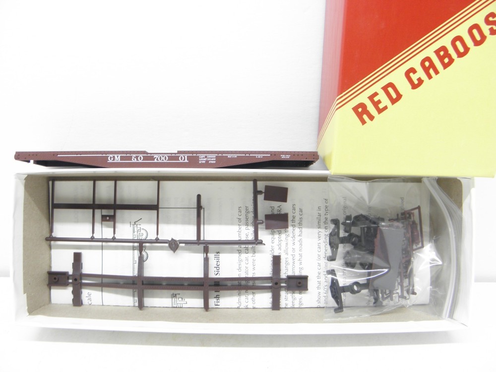 Red Caboose Gulf, Mobile & Ohio 42'Flat Car W/ Fish Belly Sills #70001 -Ho - Kit