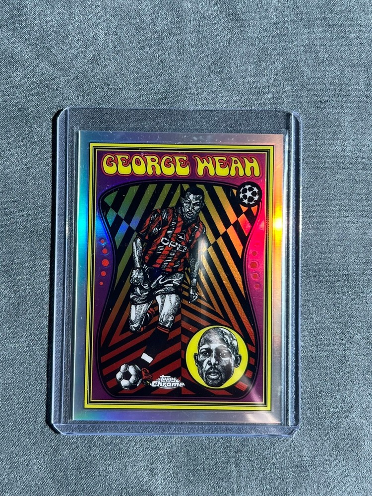 2025-26 Topps Chrome UEFA George Weah Ultra Violet Case Hit UV-16 AC Milan-image