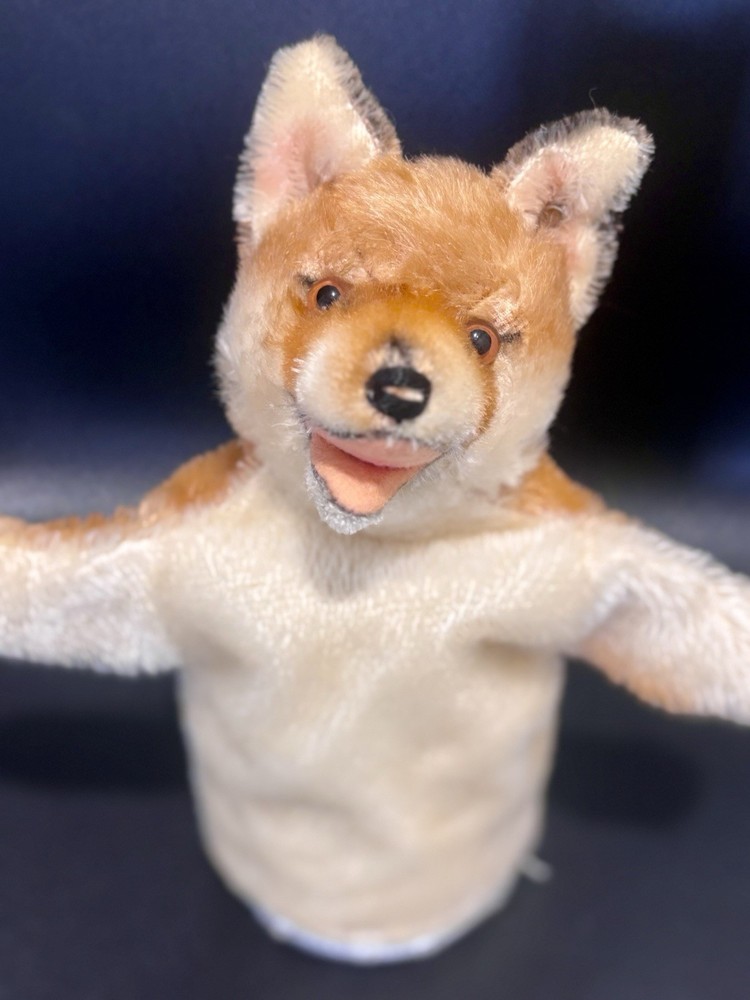 STEIFF ANTIQUE Plush Fox Hand Puppet Plush Toy Collectible
