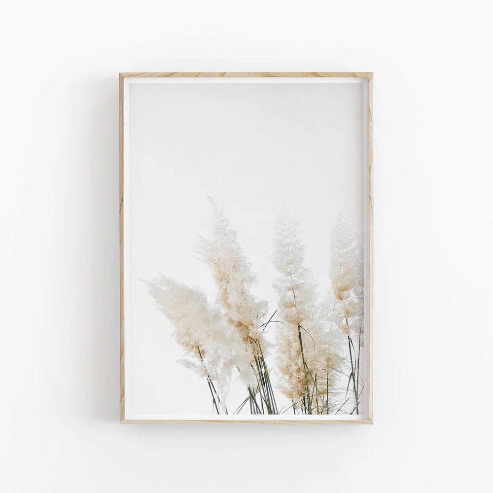 Pampas Grass Botanical Wall Art Poster Premium Quality Choose your Size