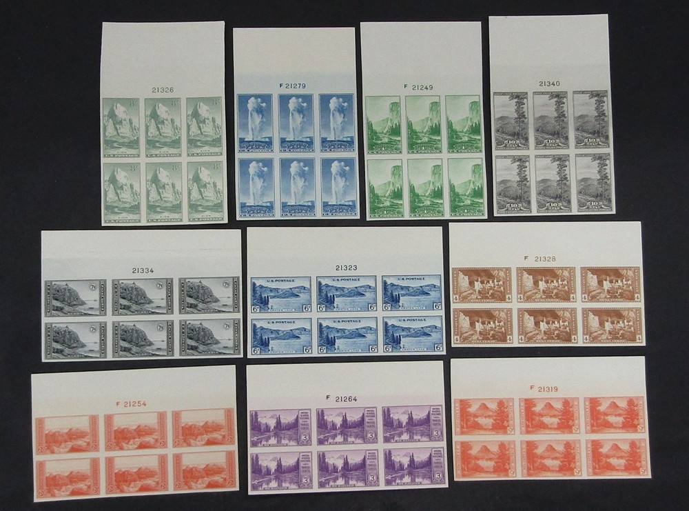 nystamps US Plate Block Stamp # 756-765 Mint NGAI P # Block XF  Y29x3604