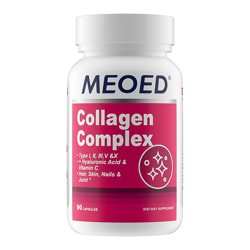 Hydrolyzed Collagen Complex 600mg with Types I II III V X for Anti-Aging Support