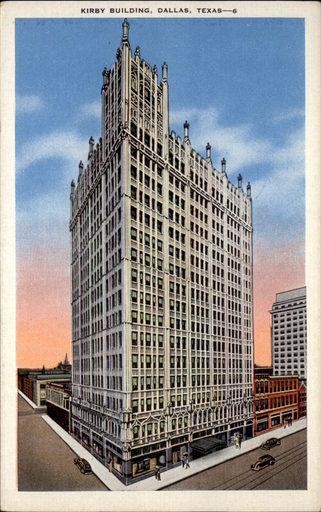Kirby Building Dallas Texas vintage postcard r214