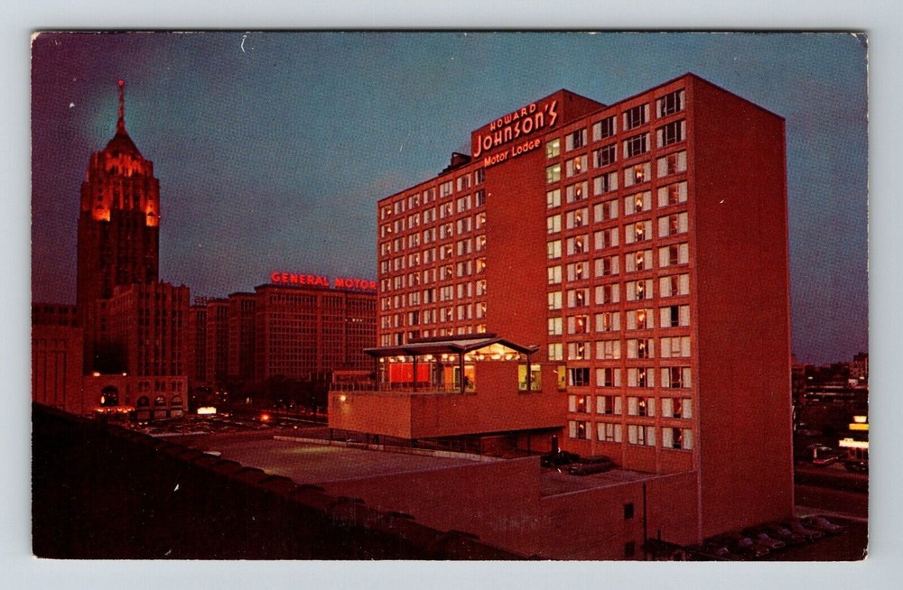 Detroit MI-Michigan, Howard Johnson's, New Center Motor Lodge, Vintage Postcard