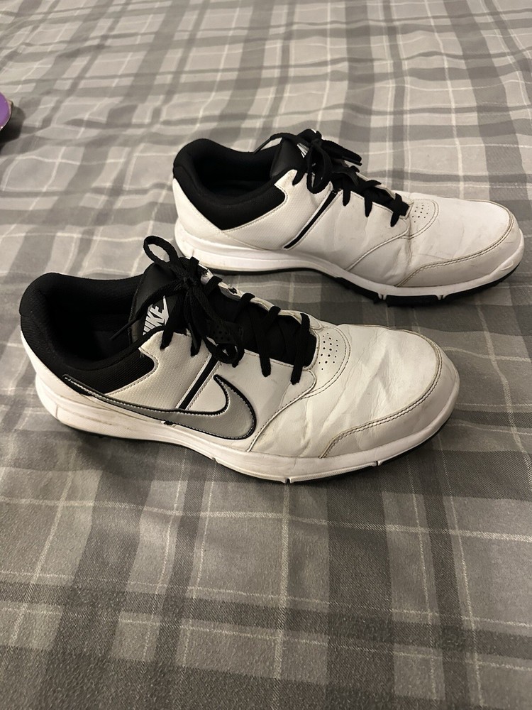 Nike Mens Durasport 4 844551-100 White Golf Cleats Shoes Size 11 W