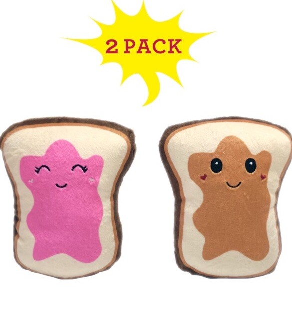 Seasonal Valentine’s Day Jelly/ Peanut Butter Plush Toy Stuffed Gift Idea