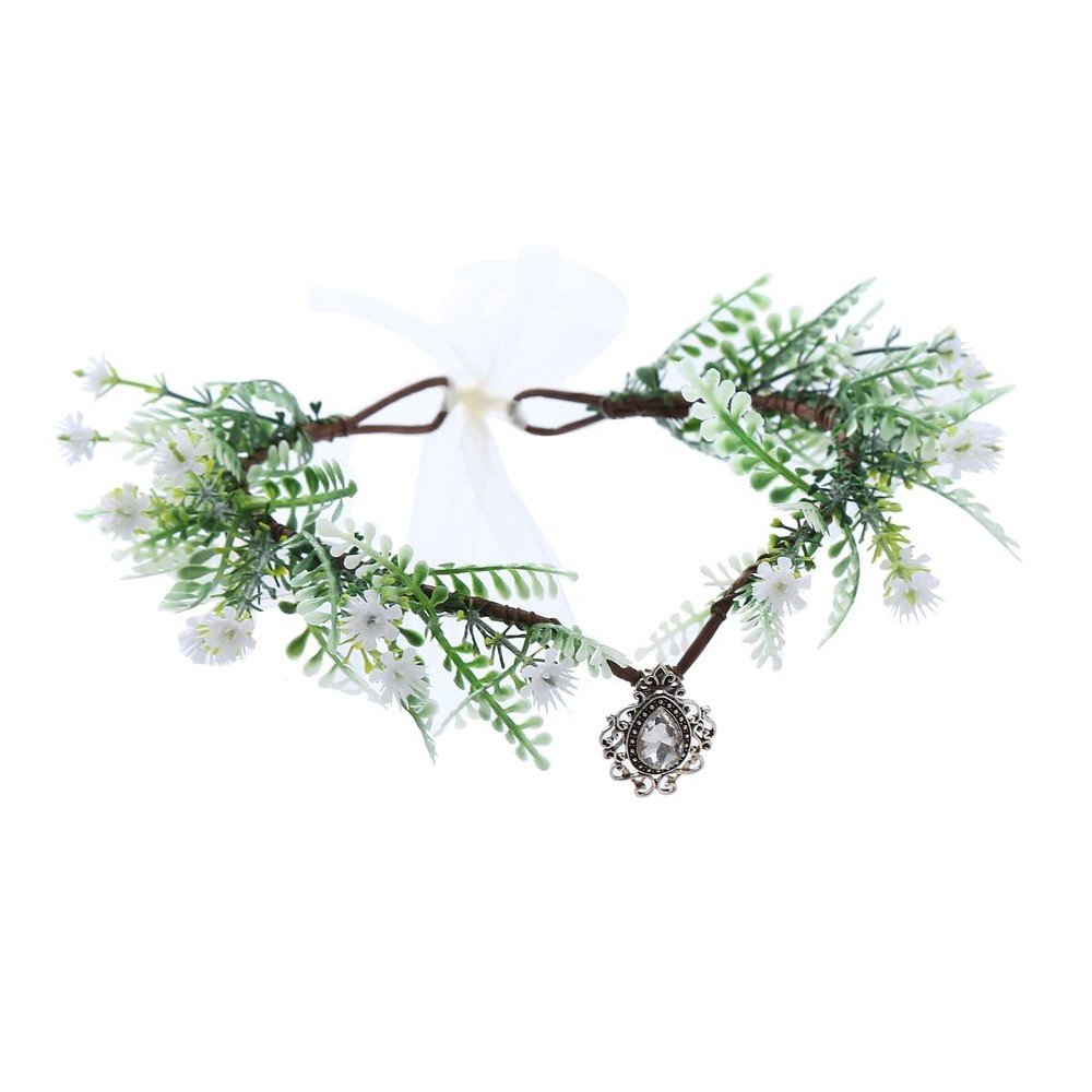 Woodland Flower Crown Forest Fairy Headpiece Elf Headband Elven Leaf Tiara fo...