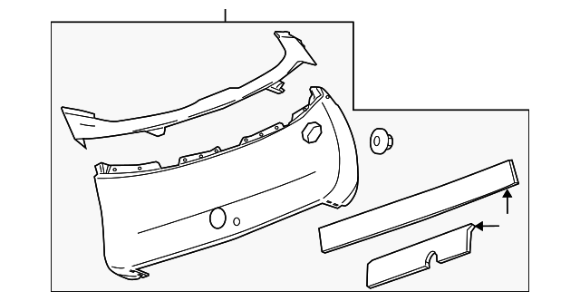 Genuine GM Light Titanium Liftgate Lower Trim Panel 20918979