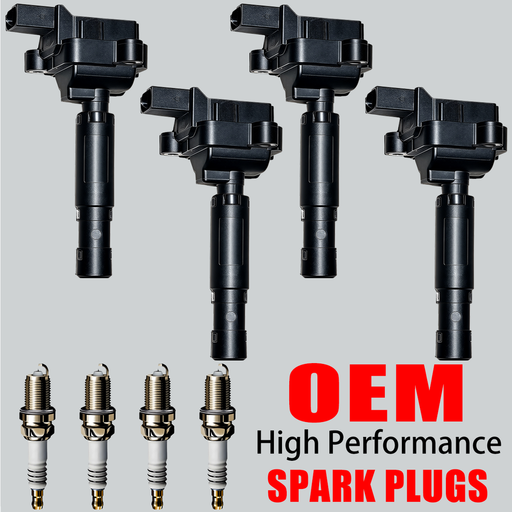 4X OEM Ignition Coil & 4X Iridium Spark Plugs For Mercedes-Benz C250 1.8L UF658