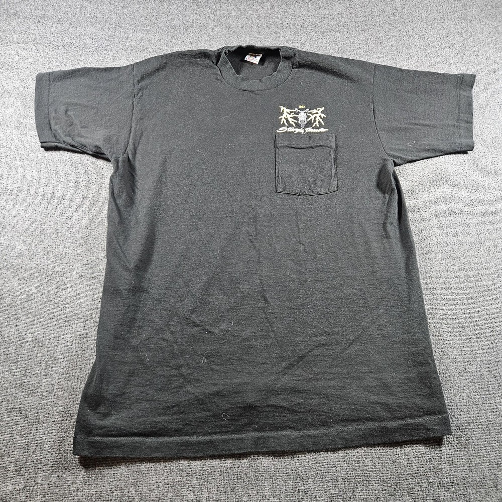 Vintage Sturgis Black Hills Classic Pocket Shirt Sz XL Black 1993 Motorcycle 90s