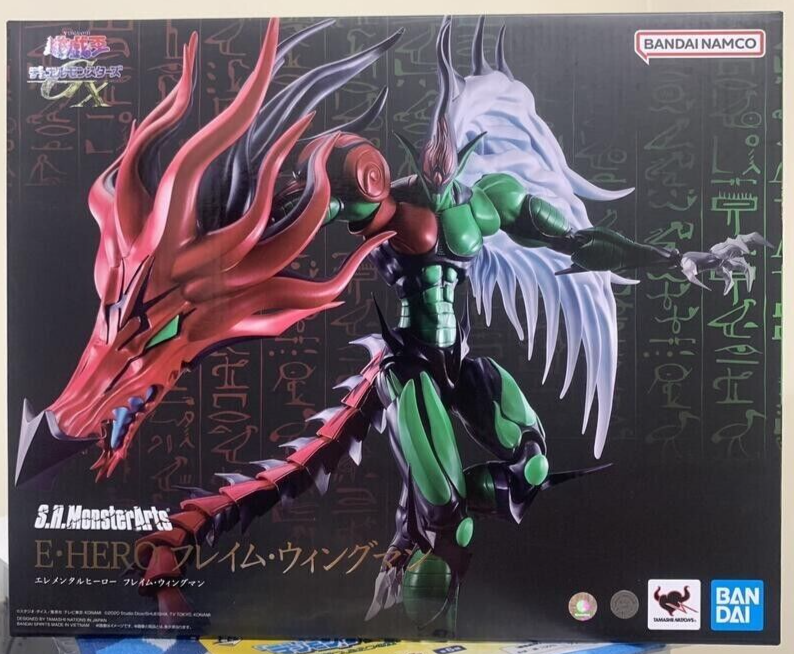 Bandai SH MonsterArts Yu-Gi-Oh GX Elemental HERO Flame Wingman Action Figure New