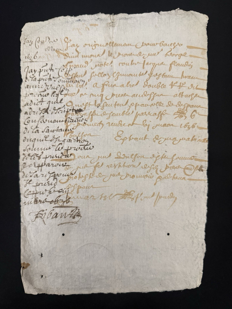 Old Paper Document from 1626