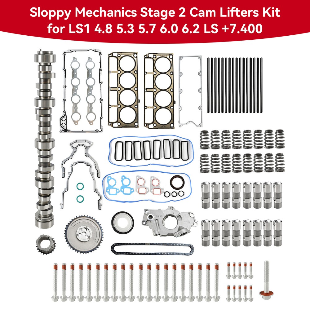 Sloppy Mechanics Stage 2 Cam Lifters Kit for LS Engines 4.8 5.3 5.7 6.0 6.2 with +7.400 Lift
