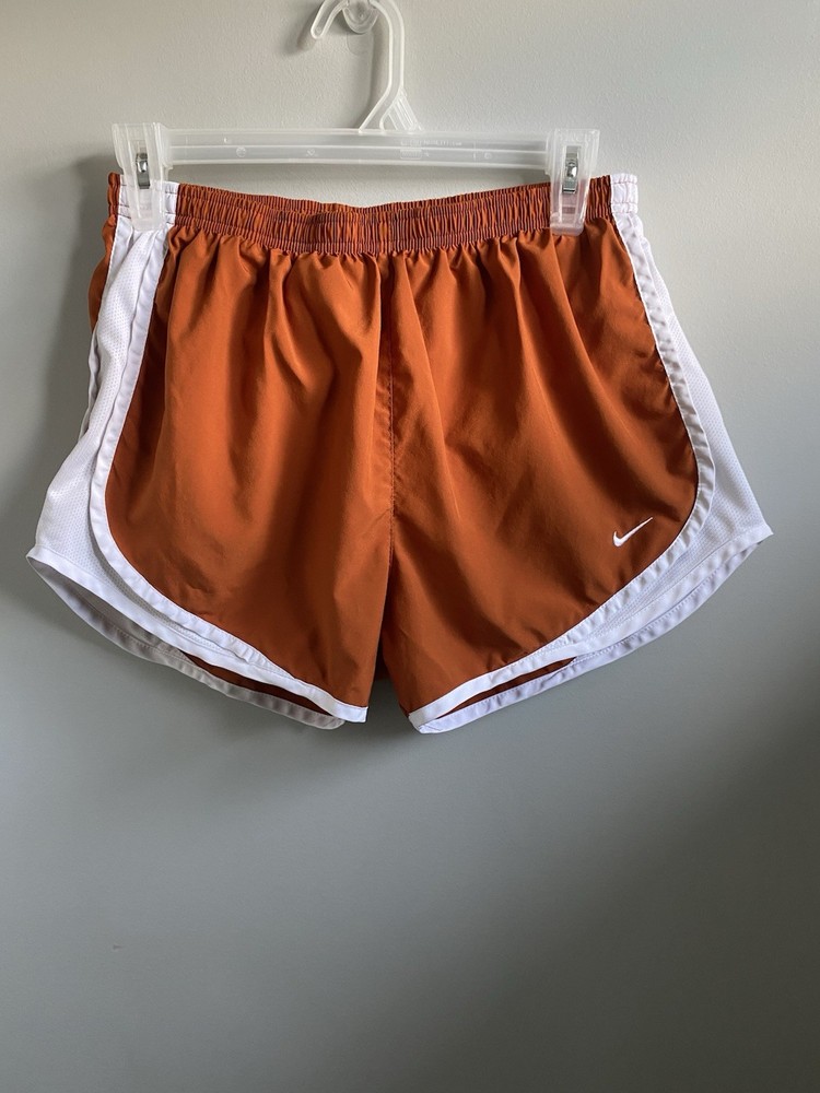 Nike Women's Dri-FIT Tempo Running Shorts Burnt Orange White Size Medium