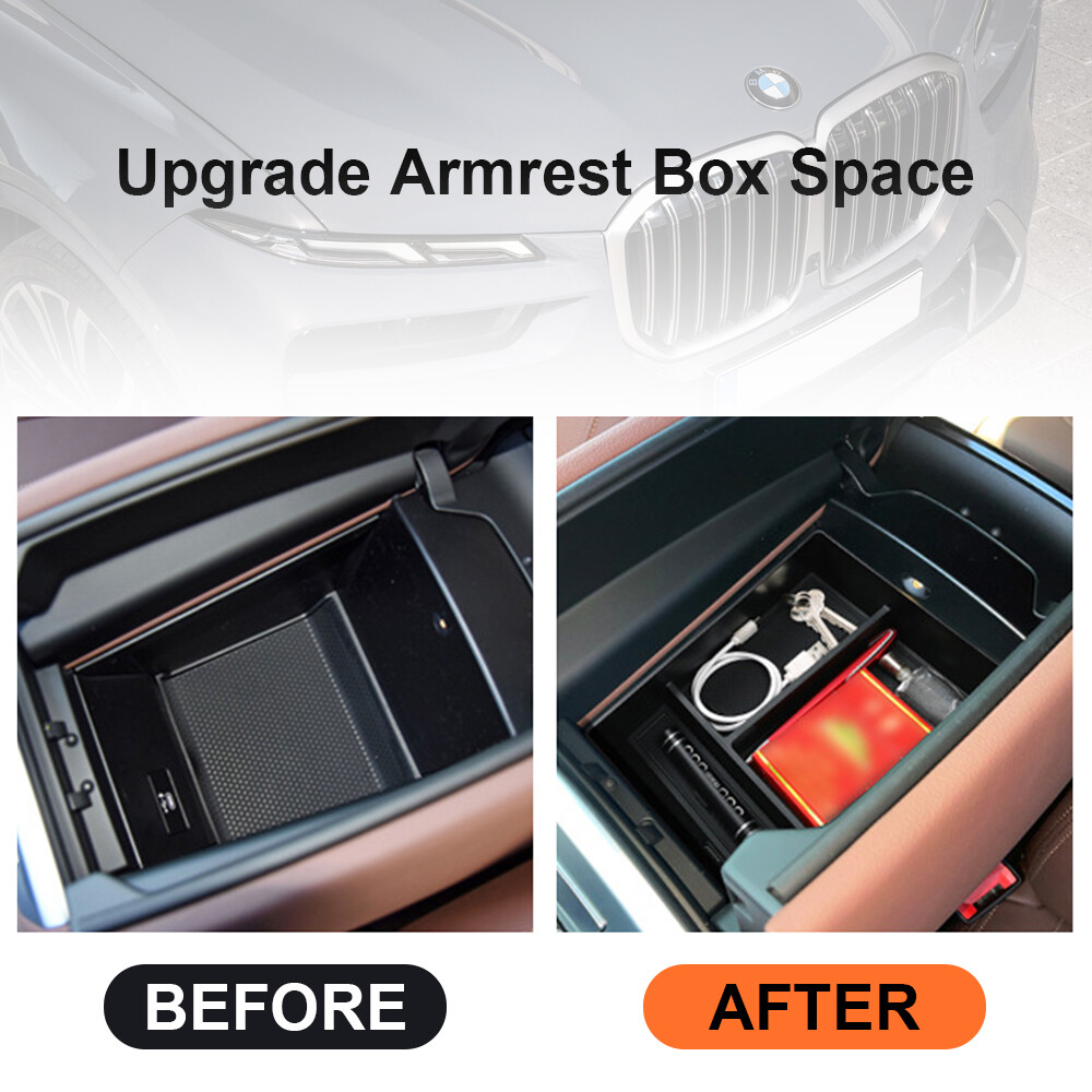 Fit 2019-2025 BMW X5 X6 X7 Car Center Console Armrest Box Organize Accessories