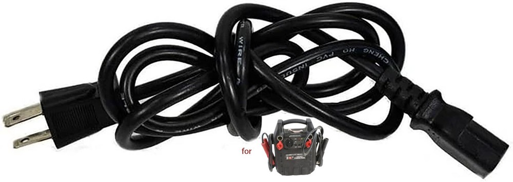 AC IN Power Cord For Cen-Tech 3-in-1 Portable Power Pack Jump Starter JumpStarte