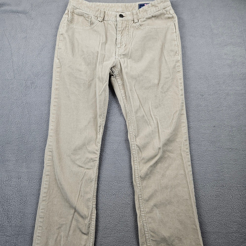 Vineyard Vines Corduroy Pants Size 30 x 32 Tan Beige Five Pocket Preppy Straight