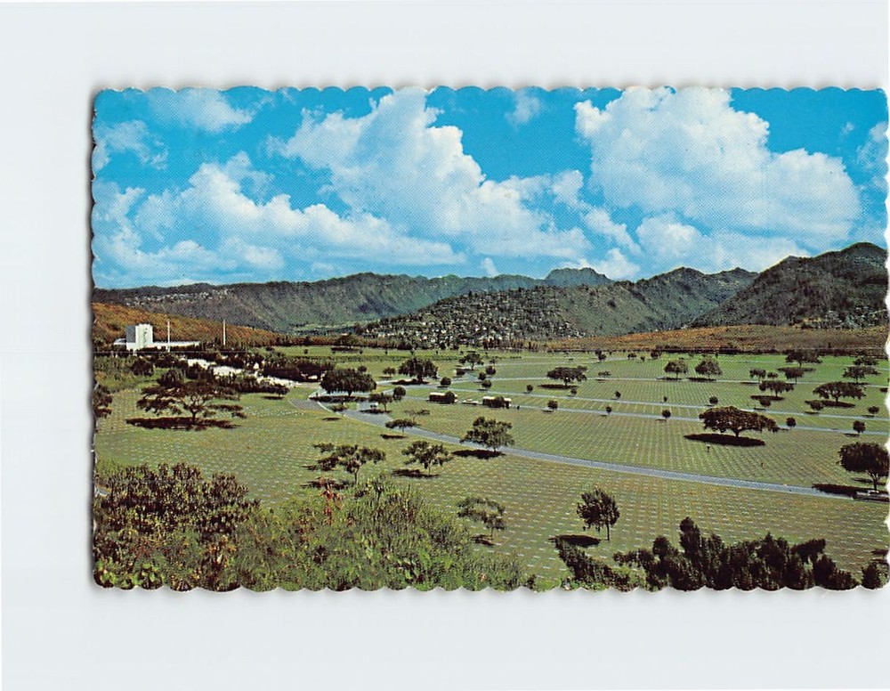 Postcard National Memorial Cemetery of the Pacific Honolulu Hawaii USA