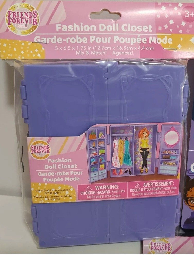 Friends Forever Club Fashion Doll Purple Closet - Chelsea doll size Closet