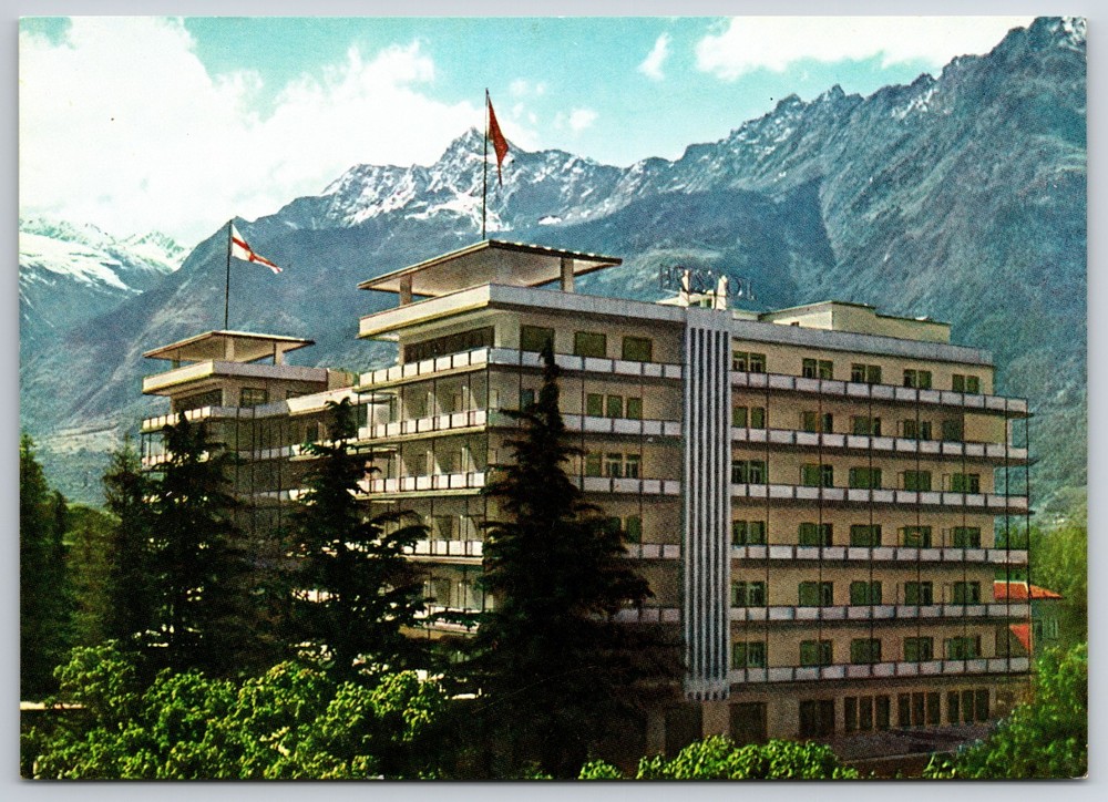 Italy Merano South Tyrol Grand Hotel Bristol Alps 6x4 Postcard