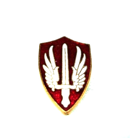 ORIGINAL PINBACK 1950's GEMSCO MADE USAF SCARWAF DI CREST BADGE